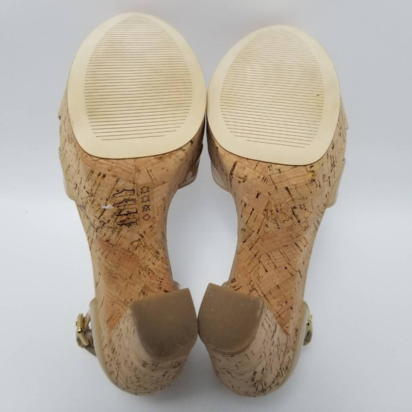 Michael Kors Camilla Platform Heels Sandals Patent Leather Straps Sz 9.5 M - Picture 10 of 12